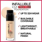 L'Oreal Infallible 32HR Lightweight Foundation, 411 Beige Ivory. - Image 3