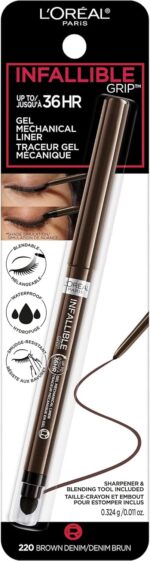 L'Oreal Paris Waterproof Gel Eyeliner: 36HR Smudge-Resistant, Brown. - Image 2
