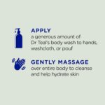 Dr Teal's Eucalyptus & Spearmint Body Wash with Epsom Salt, 4-Pack - Image 3
