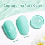 Mint Green Jelly Nail Polish - Quick Dry, Long-Lasting Summer Shine - Image 3