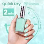 Mint Green Jelly Nail Polish - Quick Dry, Long-Lasting Summer Shine - Image 5