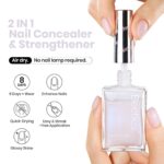 Beetles Jelly White Nail Polish with Blue Glitter Treatment - Image 2