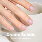 Beetles Jelly White Nail Polish with Blue Glitter Treatment - Image 4