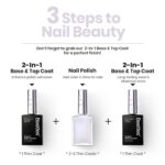 Beetles Jelly White Nail Polish with Blue Glitter Treatment - Image 5