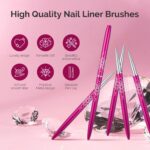 MelodySusie 5-Piece Nail Art Liner Brush Set for Precision Design - Image 2