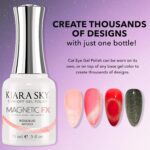 Kiara Sky Rose Gold Pink Cat Eye Gel Nail Polish - Image 2