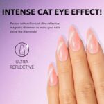 Kiara Sky Rose Gold Pink Cat Eye Gel Nail Polish - Image 4
