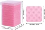 400 Nail Cotton Pads & Dispenser for Eyelash Extensions (Pink) - Image 2