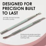 JAPONESQUE Dual-End Stainless Steel Cuticle Pusher and Trimmer Tool - Image 9