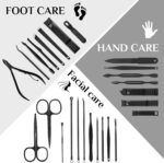 Professional 26-Piece Stainless Steel Manicure Set with Travel Case - Image 2