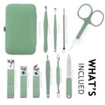 HANTEKAS 10-Piece Stainless Steel Manicure Set for Travel - Image 2