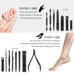 26-Piece Stainless Steel Nail Clipper Set with Travel Case - Image 2