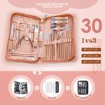 WOAMA 30-in-1 Professional Stainless Steel Nail Care Kit - Pink - Image 2