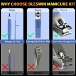 16-Piece Professional Manicure Set with Travel Bag (Blue) - Image 3