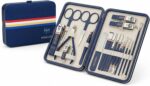 Nail Clippers Set - 19 Piece Manicure & Pedicure Kit, Stainless Steel Fingernail & Toenail Tools with Luxurious Travel Case for Men & Women