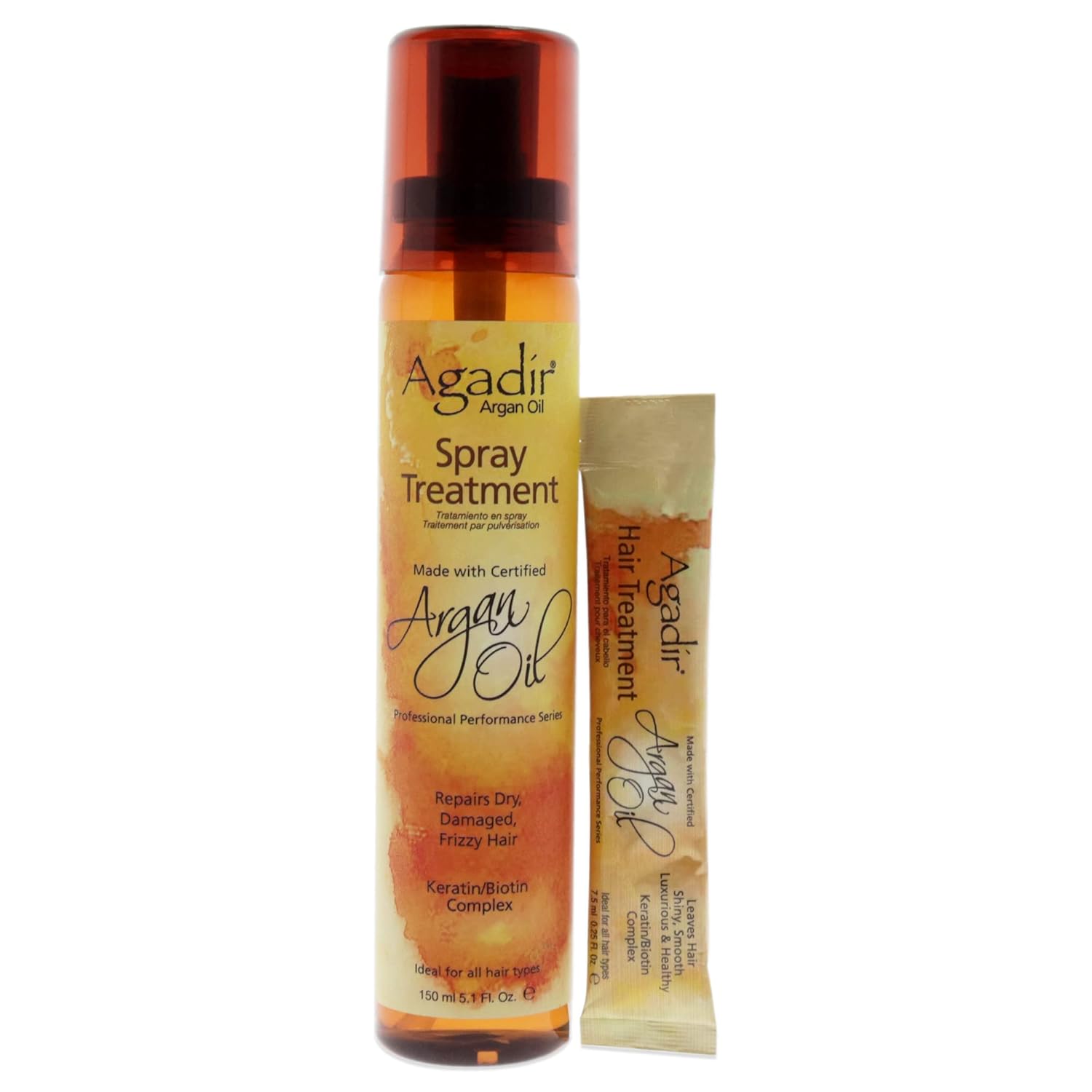 AGADIR 5.1 Oz Argan Oil Spray Treatment (Single Pack) AGADIR Argan Oil Spray Treatment, 5.1 Fl Oz (Pack of 1)
