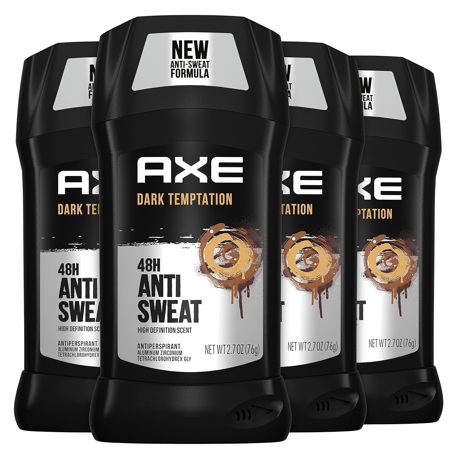 AXE Dark Temptation Antiperspirant Stick: Long-Lasting Freshness for Men AXE Antiperspirant Stick For Men For Long Lasting Freshness Dark Temptation All Day Fresh Scent 48 Hour Anti Sweat Mens Deodorant 2.7oz 4 Count