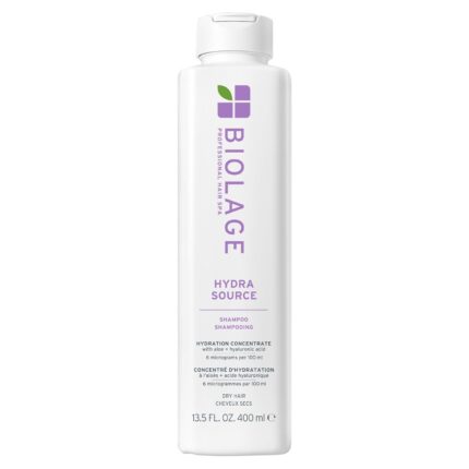 Biolage Hydra Source Shampoo - For Fine to Medium Hair, Softens, Moisturizes & Adds Shine, For Dry Hair, Infused with Micro-Filtered Aloe Vera & Fermented Hyaluronic Acid, Vegan & Paraben-Free