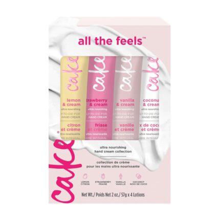 Cake Beauty Ultra Nourishing Hand Cream Set – Moisturizing Hand Cream for Soft, Supple Skin – Shea Butter & Coconut Oil – 4 Pack