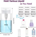 Clear Push Down Pump Dispenser Bottles for Liquids - 2 Pack - Image 2