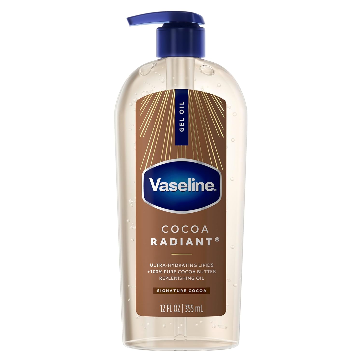 Cocoa Radiant Body Gel Oil with Pure Cocoa Butter, 12 Vaseline Intensive Care Cocoa Radiant Body Gel Oil with 100% Pure Cocoa Butter, 12 oz