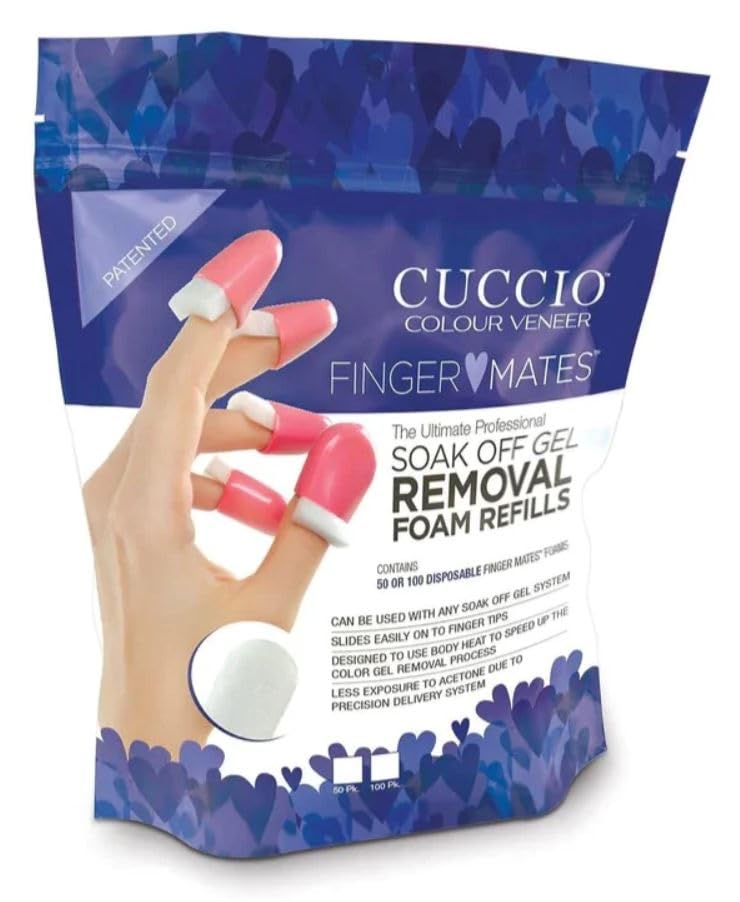 Cuccio Finger Mates Gel Removal Pads – 10 Reusable Non-Woven Cuccio Finger Mates Soak-Off Gel Removal System – Reusable Non-Woven Pads for Easy Gel Polish Removal – 10 Count