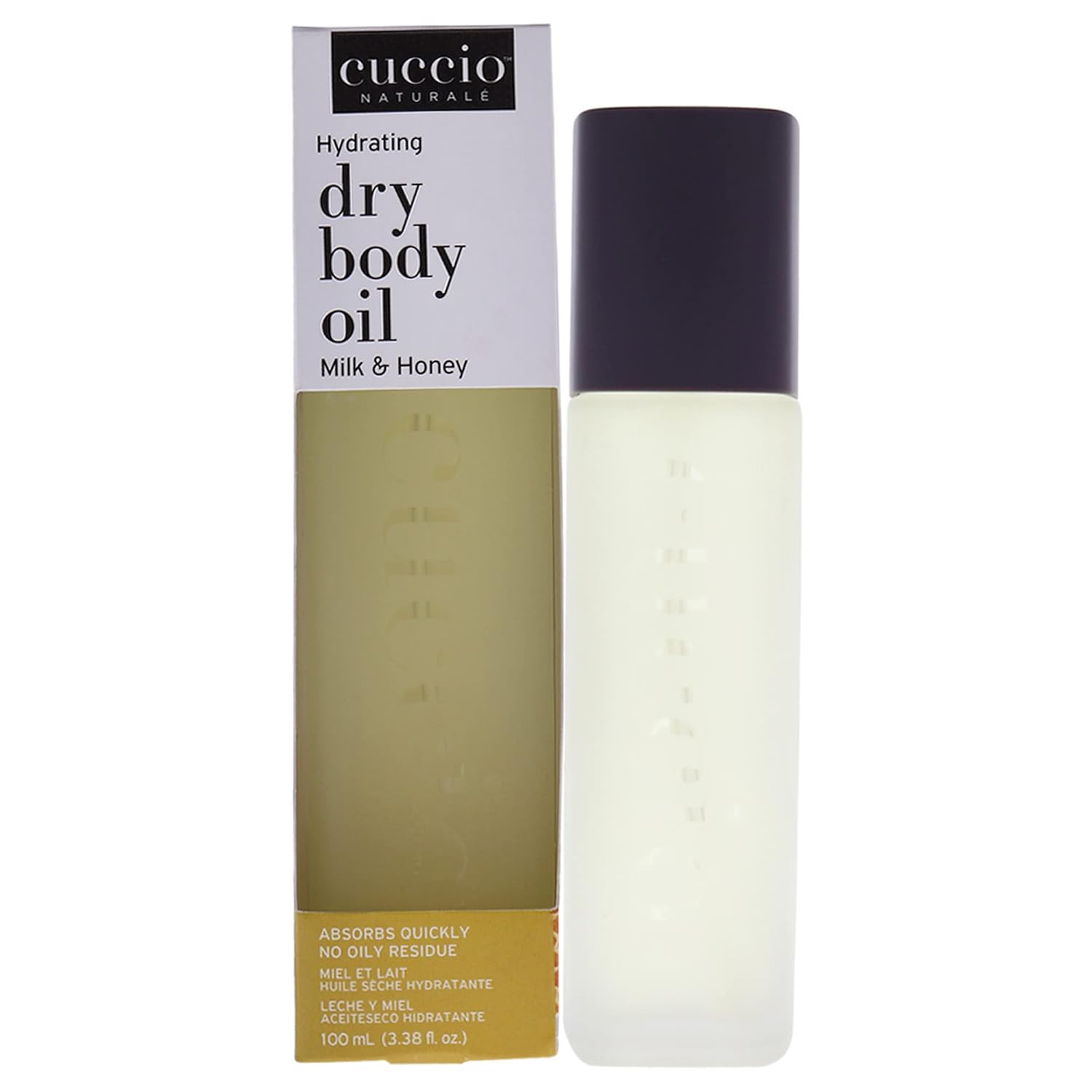 Cuccio Naturale Milk & Honey Hydrating Body Oil, 3.38 Oz Cuccio Naturale Hydrating Dry Body Oil - Milk & Honey, Paraben-Free, 3.38 Oz