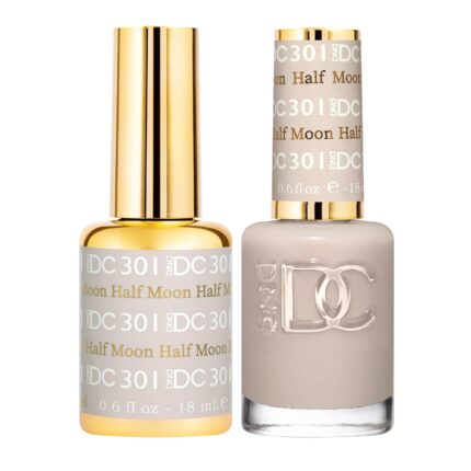 DND Gel Polish Set, Gray Collection, UV/LED GelPolish and Air Dry Nail Lacquer, Matching Chip-Free Polish Duo, 0.5 Fl Oz Each