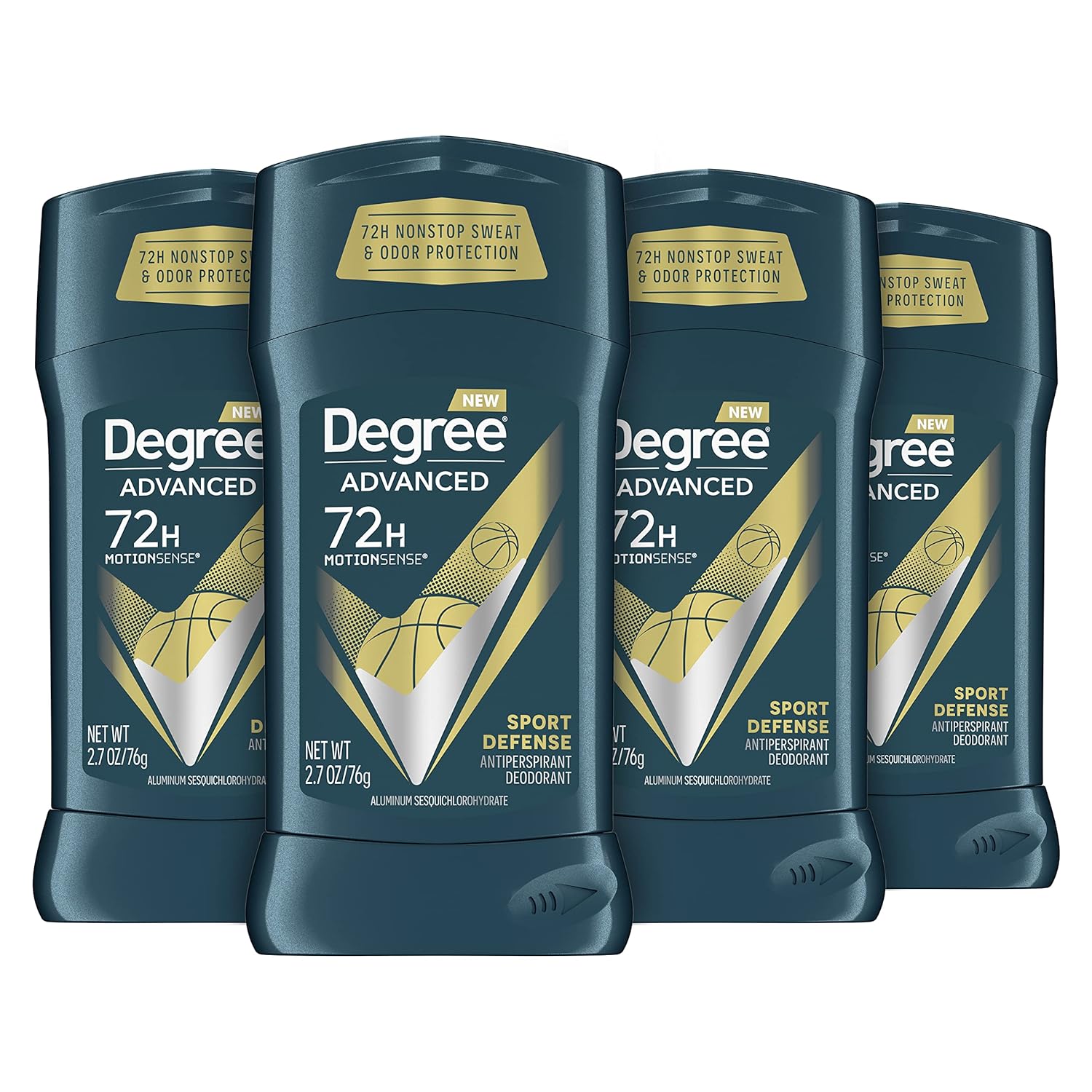 Degree Advanced Sport Defense Antiperspirant: 72-Hour Protection for Men Degree Advanced Protection Antiperspirant Deodorant Sport Defense 4 count 72-Hour Sweat and Odor Protection Antiperspirant For Men With MotionSense Technology 2.7 oz