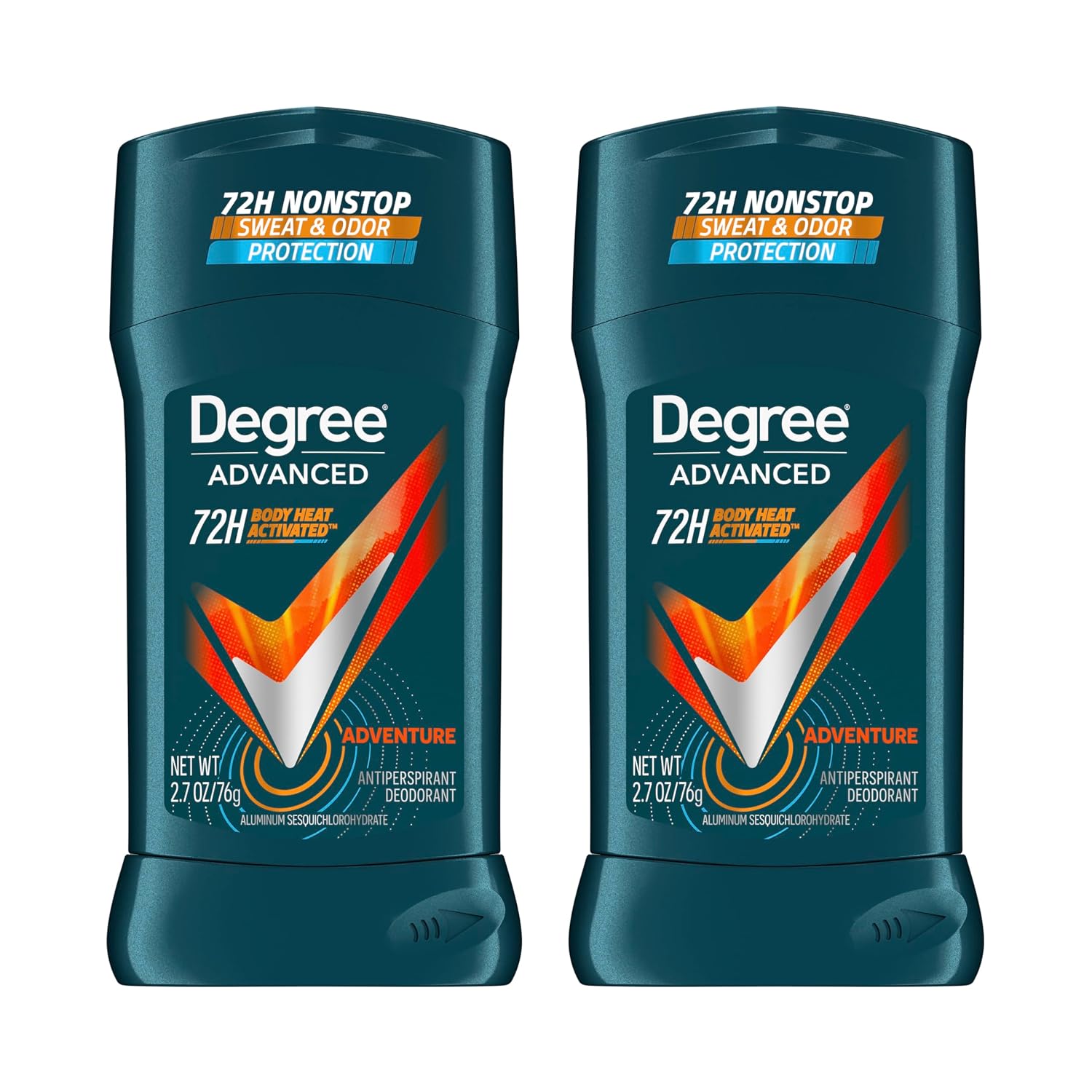 Degree Men Advanced Antiperspirant Deodorant, Adventure, 2-Pack. Degree Men Advanced Protection Antiperspirant Deodorant, Adventure, 2.7 oz, 2-Pack