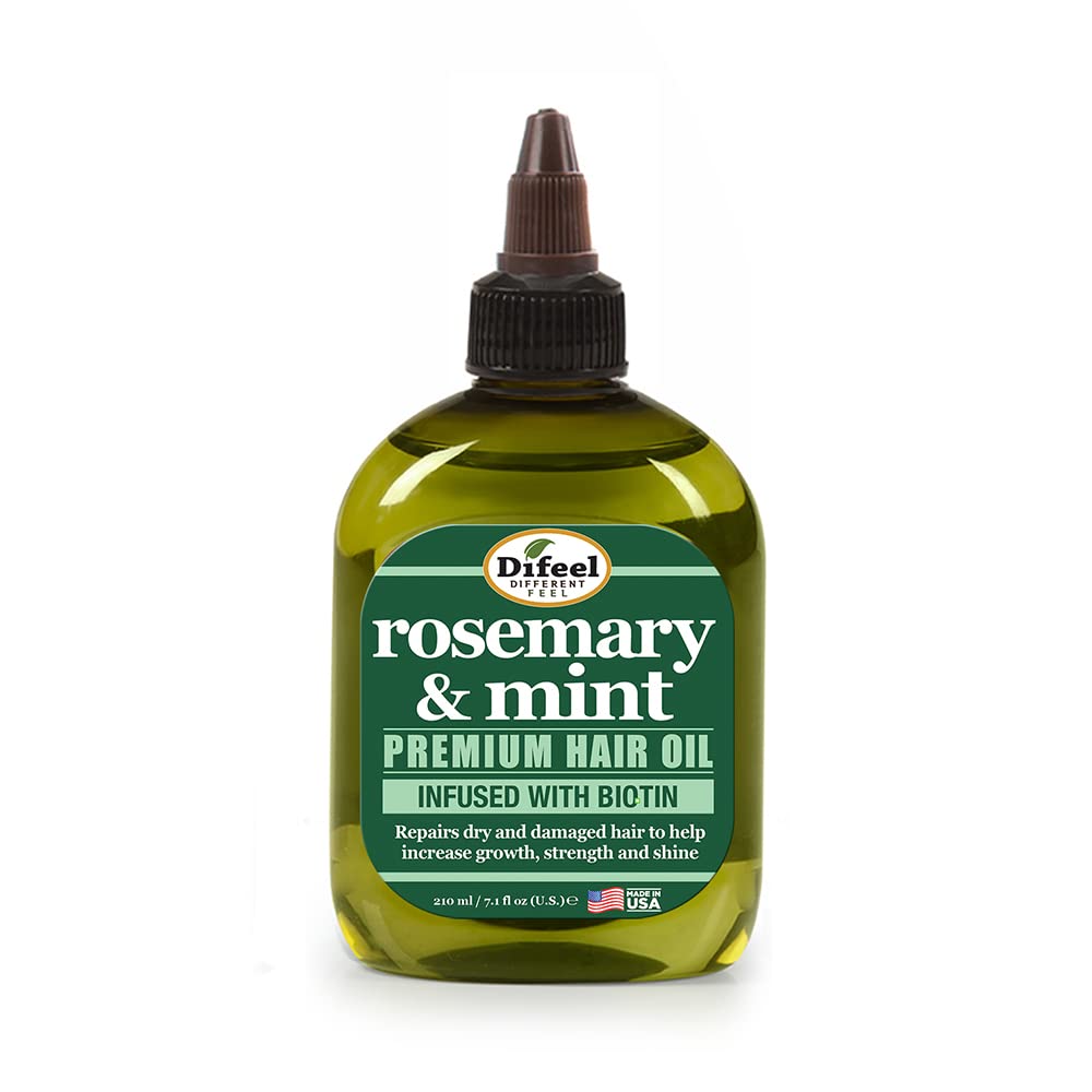 Difeel Rosemary Mint Hair Oil with Biotin for Growth Difeel Rosemary and Mint Premium Hair Oil with Biotin 7.1 oz. - Natural Rosemary Oil for Hair Growth & Biotin
