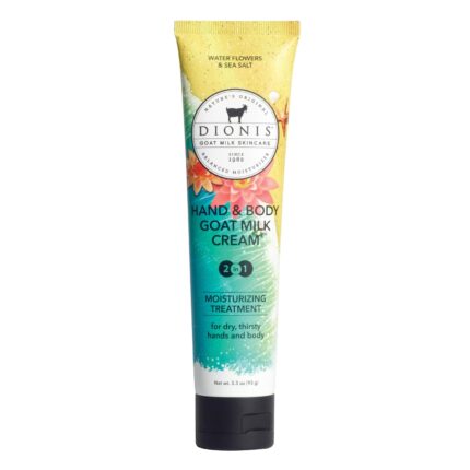 Dionis Goat Milk Lotion – Moisturizing Hand & Body Lotion for Dry Skin, Sensitive Skin Safe, Lightweight Non-Greasy Formula - Water Flowers & Sea Salt 3.3 oz
