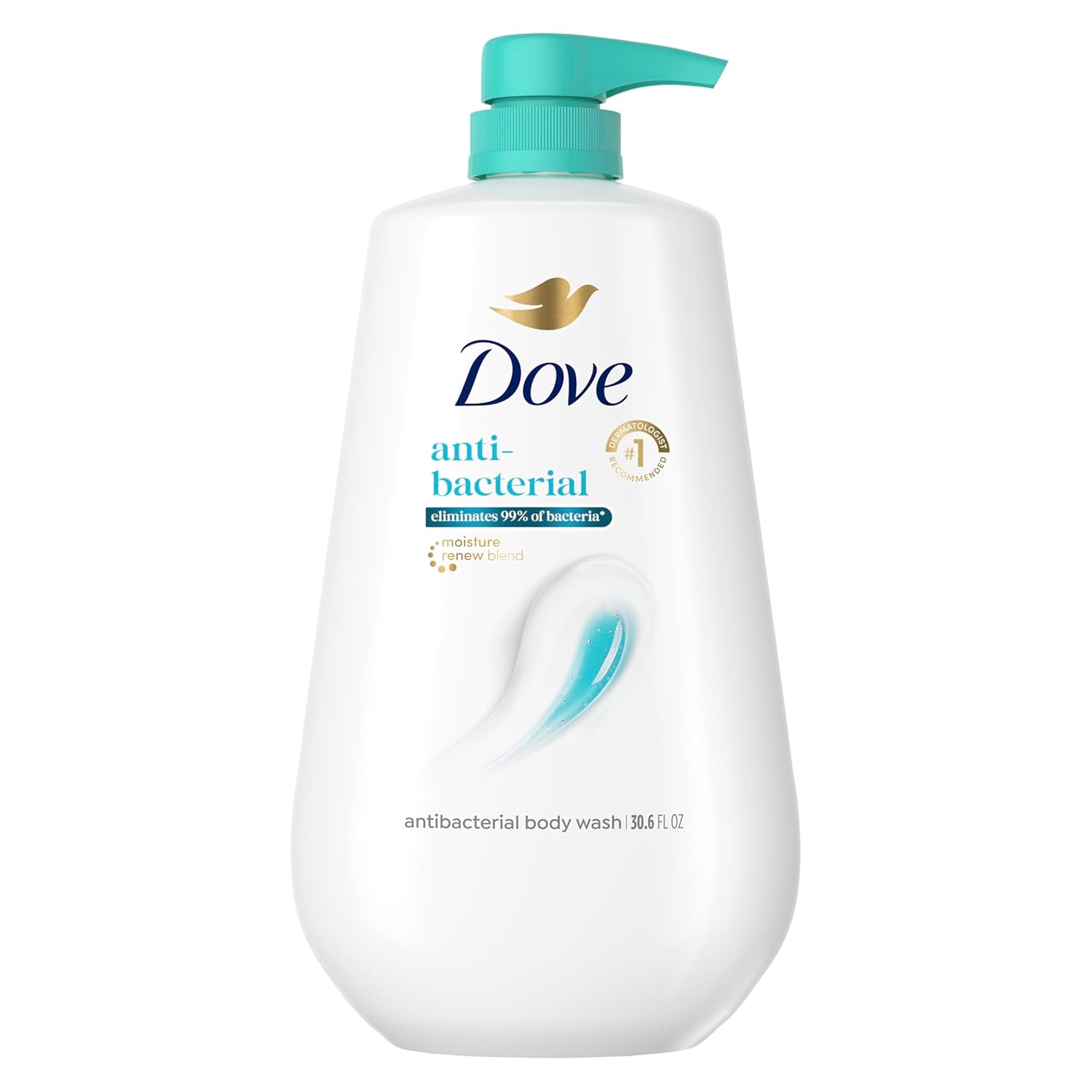 Dove Antibacterial Body Wash Pump - 30.6 oz for All Dove Body Wash with Pump Antibacterial For All Skin Types Protects from Dryness 30.6 oz