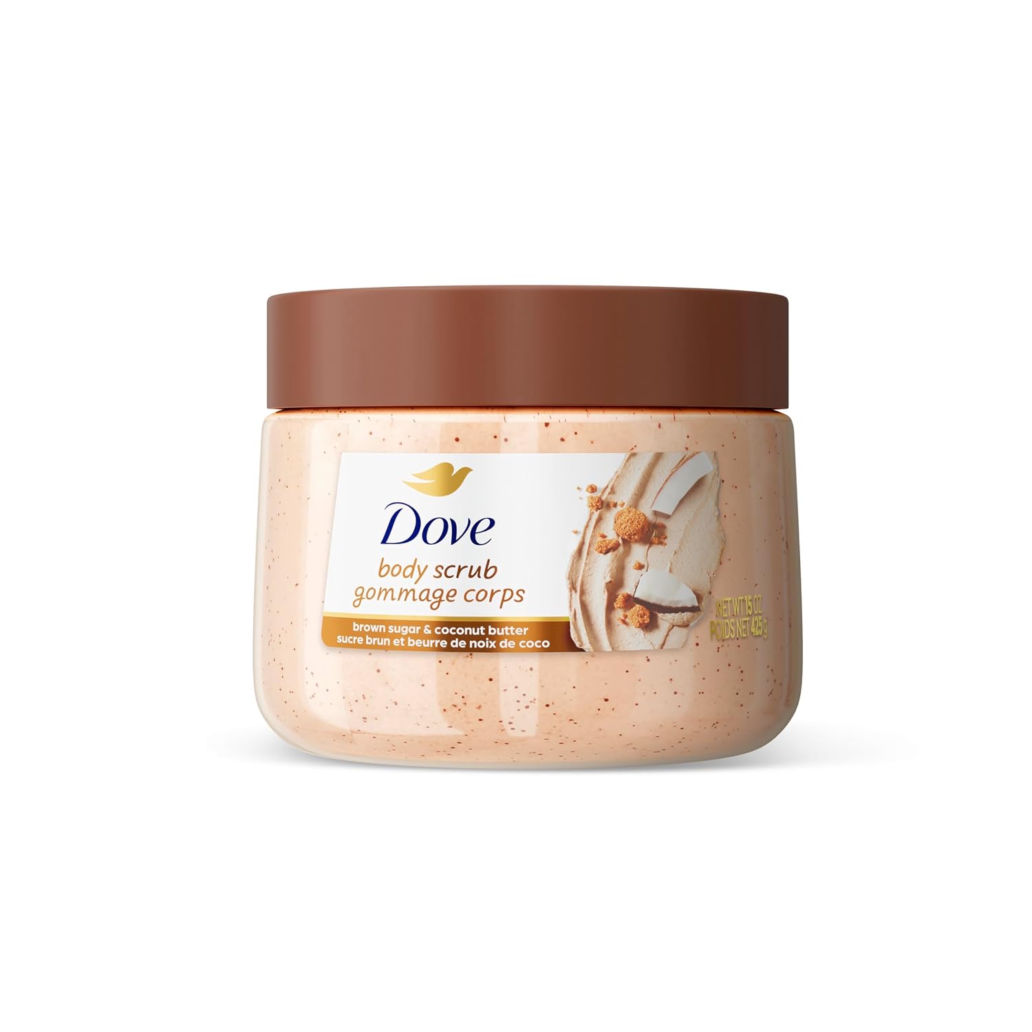 Dove Brown Sugar Coconut Butter Scrub for Smooth Skin Dove Brown Sugar and Coconut Butter Body Scrub Exfoliates and Deeply Nourishes for Smooth, Radiant Skin 15 oz