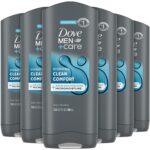 Dove Men+Care Body + Face Wash 6-Pack – Clean Comfort with 24HR Nourishing MicroMoisture, Lemon & Cedarwood Scent, 13.5 Oz Ea