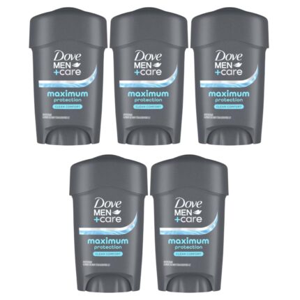 Dove Men + Care Clinical Protection Antiperspirant Deodorant Solid Clean Comfort 1.70 oz (Pack of 5)