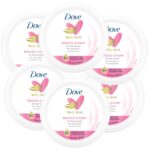Dove Nourishing Body Care, Face, Hand, and Body Beauty Cream for Normal to Dry Skin Lotion for Women with 24-Hour Moisturization, 6-Pack, 5.07 Oz Each Jar