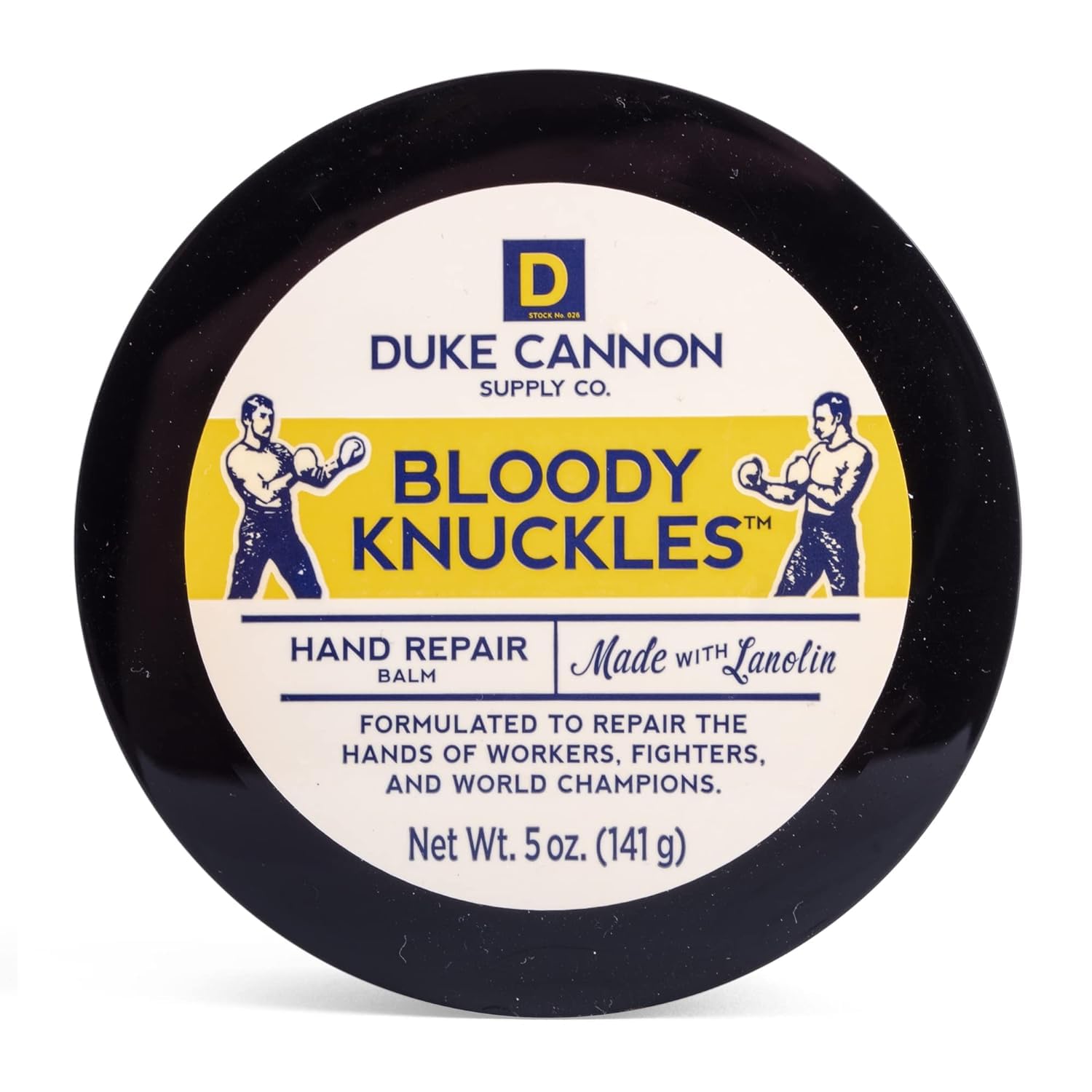Duke Cannon Unscented Hand Repair Balm for Dry, Cracked Skin Duke Cannon Bloody Knuckles Hand Repair Balm - Unscented Moisturizer for Hardworking Hands, Repair and Revitalize Dry, Cracked Skin (5 oz. - 1 Pack)