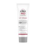 EltaMD UV Sheer Face and Body Sunscreen SPF 50+, No White Cast Sunscreen with Transparent Zinc Oxide and Hyaluronic Acid, Moisturizes and Protects
