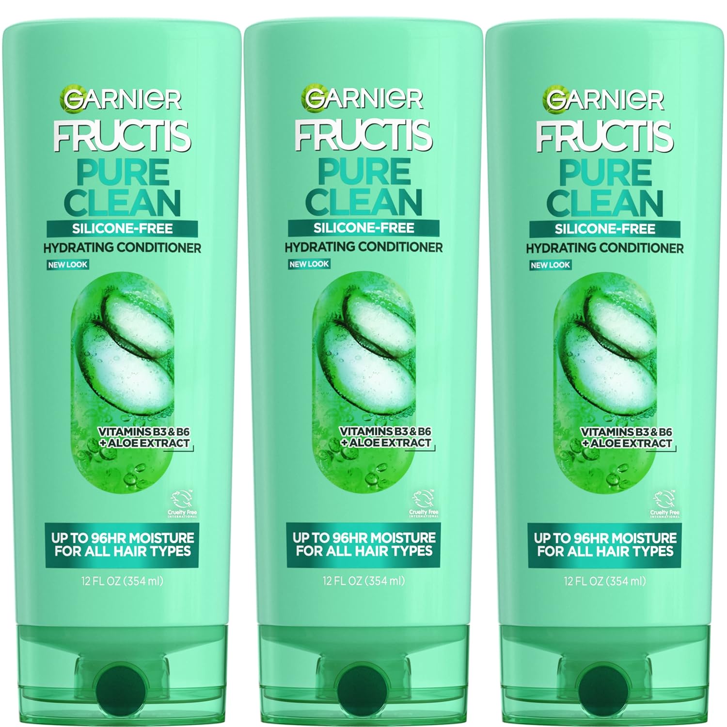 Garnier Fructis Pure Clean Hydrating Conditioner, 3-Pack, 12 Fl Oz Garnier Fructis Pure Clean Hydrating Conditioner, 12 Fl Oz, 3 Count (Packaging May Vary)