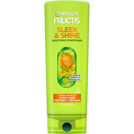 Garnier Fructis Sleek & Shine Conditioner, Frizzy, Dry, Unmanageable Hair, 21 fl. oz.(Packaging May Vary)