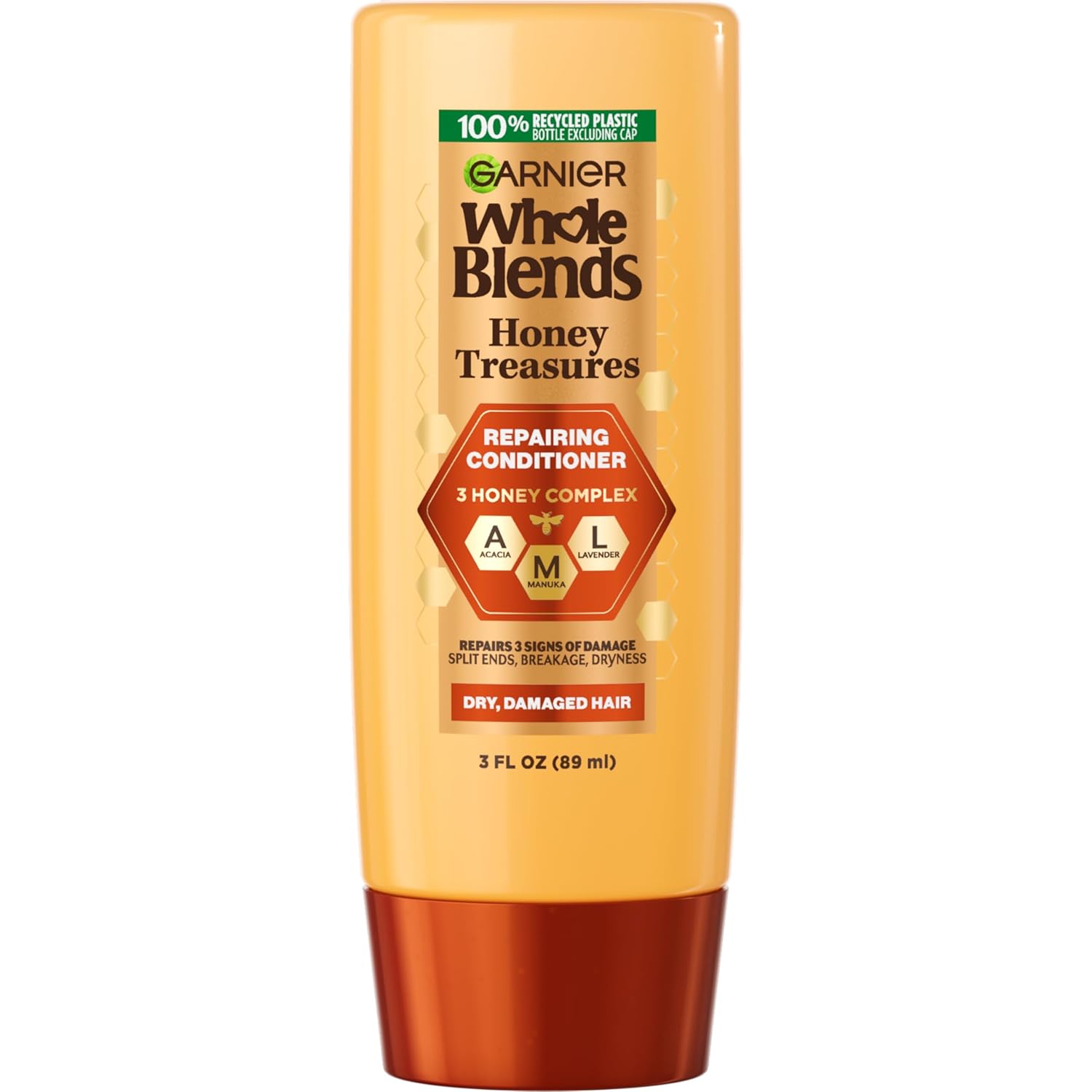 Garnier Honey Treasures Repairing Conditioner for Damaged Hair Garnier Whole Blends Honey Treasures Repairing Conditioner, for Dry, Damaged Hair, 3 Fl Oz (Travel Size), 1 Count (Packaging May Vary)