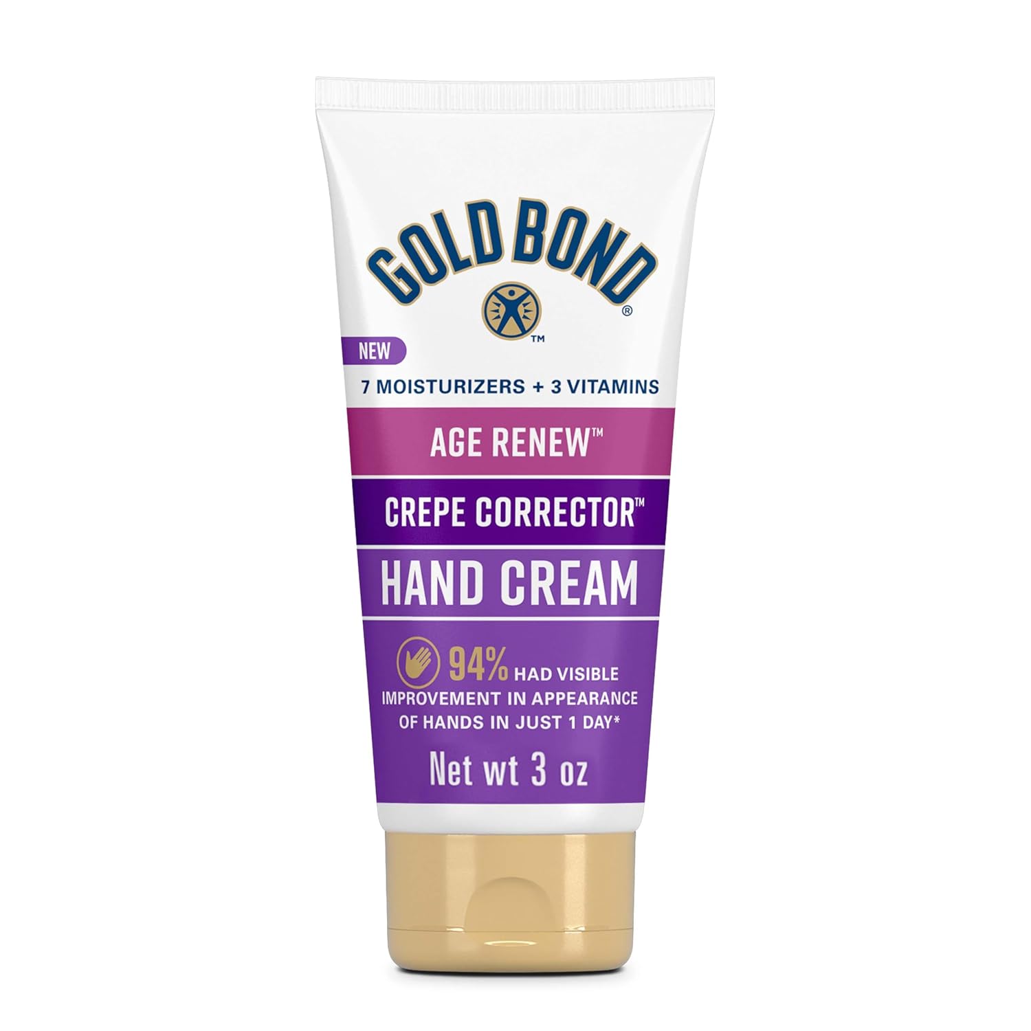 Gold Bond Age Renew Hand Cream: Smoothing, Replenishing Formula, 3 Gold Bond Age Renew Crepe Corrector Hand Cream, Replenishing & Smoothing Formula, 3 oz.