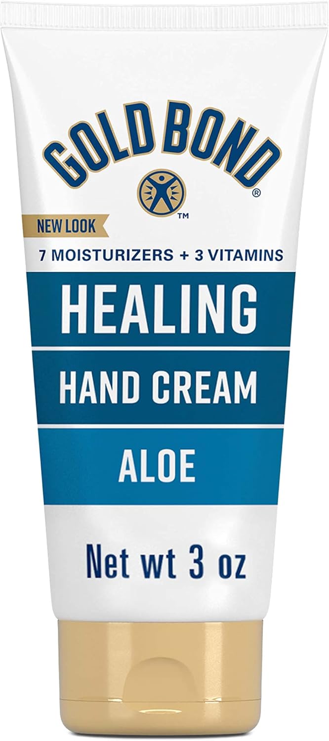 Gold Bond Healing Hand Cream with Aloe for Lasting Hydration Gold Bond Healing Hand Cream with Aloe, Rich Moisturizer for Dry to Extra Dry Skin, Hydration that Lasts Through Handwashing, Non-Greasy, Dermatologist Tested, Light Scent, 3 Oz On-The-Go Tube