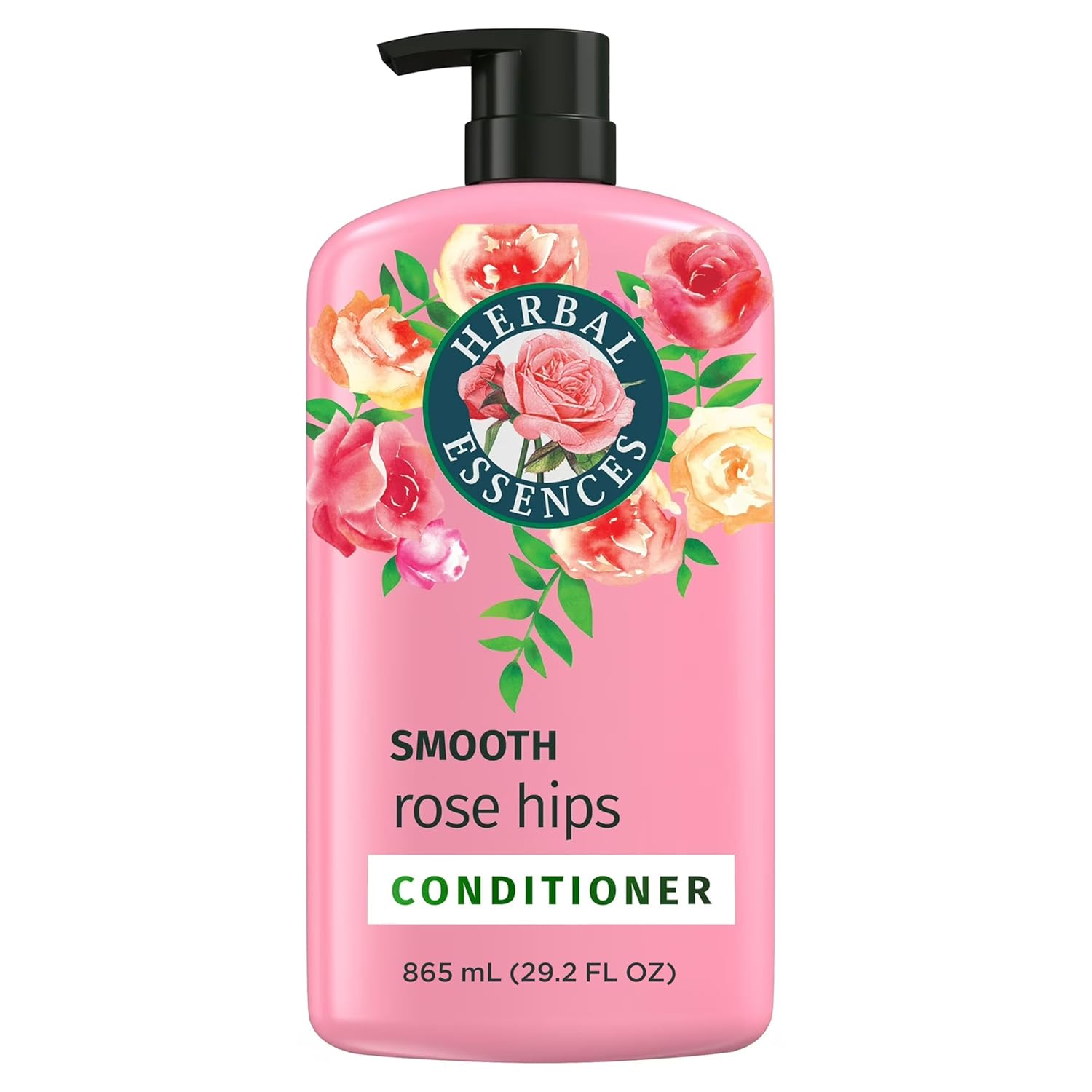 Herbal Essences Rose Hips Conditioner for Shiny, Color-Safe Hair. Herbal Essences Conditioner, Rose Hips- Smooth Collection, Shiny Hair with Vitamin E & Jojoba, Safe for Color Treated Hair, Floral Scent, Cruelty-Free, Dermatologist-Tested, 29.2 Fl Oz