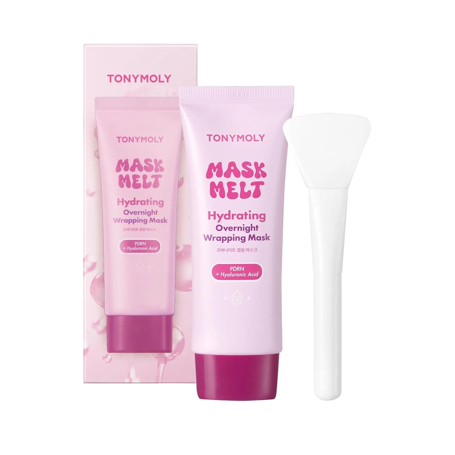 Hydrating Overnight Mask with PDRN and Hyaluronic Acid TONYMOLY Mask Melt PDRN + Hyaluronic Acid Wrapping Mask, Overnight Hydrating Face Mask with Second-Skin Technology for Firmness, Elasticity & Radiance, Deep Moisture Treatment, 2.7 fl oz