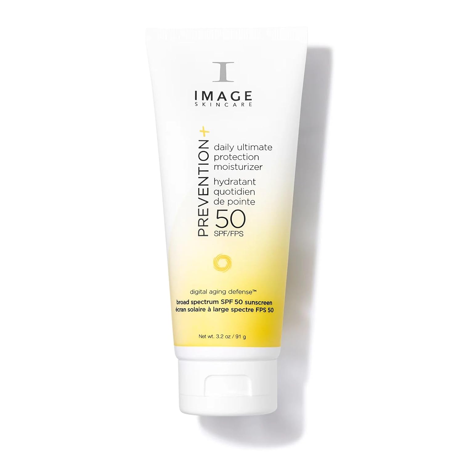 IMAGE Skincare Prevention+ SPF 50 Moisturizer: Zinc Oxide, No White IMAGE Skincare PREVENTION+ Daily Ultimate Protection Moisturizer, SPF 50 Face Sunscreen Lotion, Zinc Oxide, Blendable with No White Cast, 3.2 oz