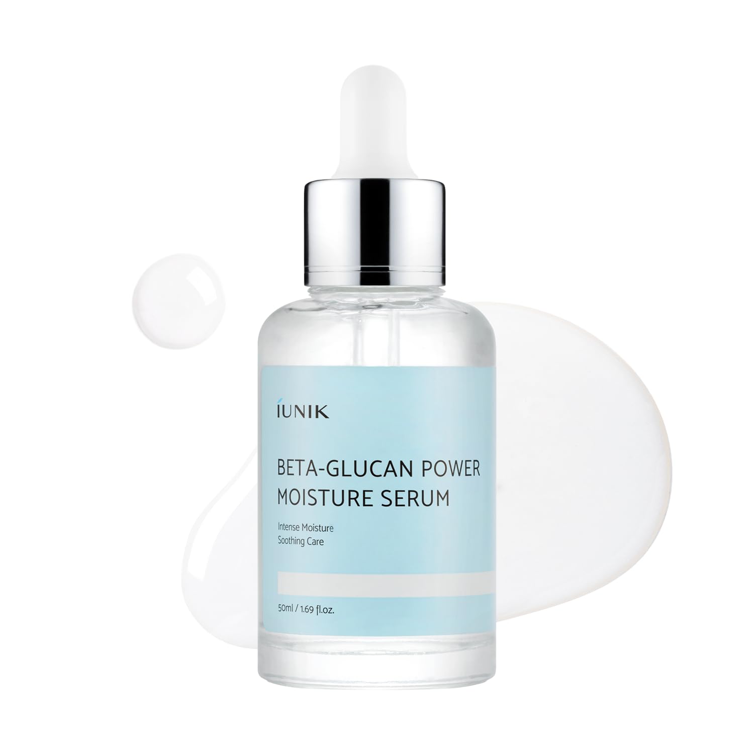 IUNIK Beta-Glucan Power Serum: Deep Hydration for All Skin Types IUNIK Beta-Glucan Power Moisture Serum – Beta-Glucan & 7 Types of Peptides Deep Hydration Vegan Serum for Dry, Mature & Sensitive Skin, Korean Skincare, 50ml / 1.69 fl oz