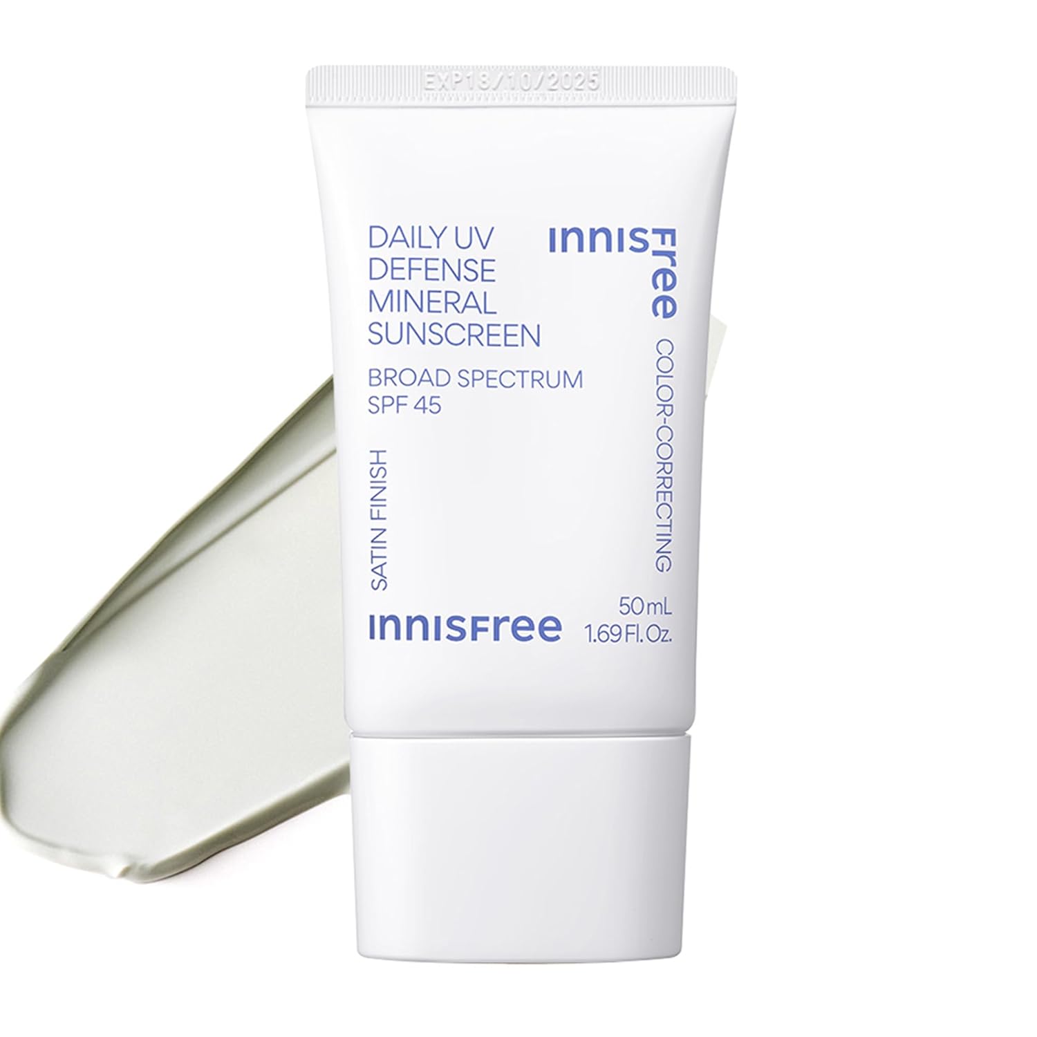 Innisfree Daily Mineral Tinted Sunscreen SPF 45 - Redness Relief. innisfree Daily Mineral UV Defense SPF 45 | Tinted Korean Sunscreen with Zinc Oxide for Redness | Gentle, Hydrating and Lightweight | Available in 2 Pack