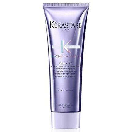Kerastase Blond Absolu Cicaflash Conditioner - For Bleached & Damaged Hair, Strengthens & Nourishes, With Hyaluronic Acid, Protects Against Breakage